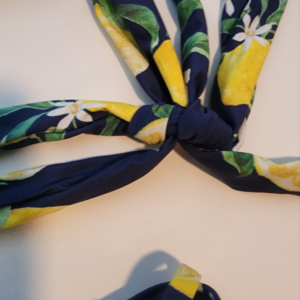 WET Swim Sardinia Paloma One Piece Swimsuit In Navy/Yellow Size Medium - Picture 10 of 15